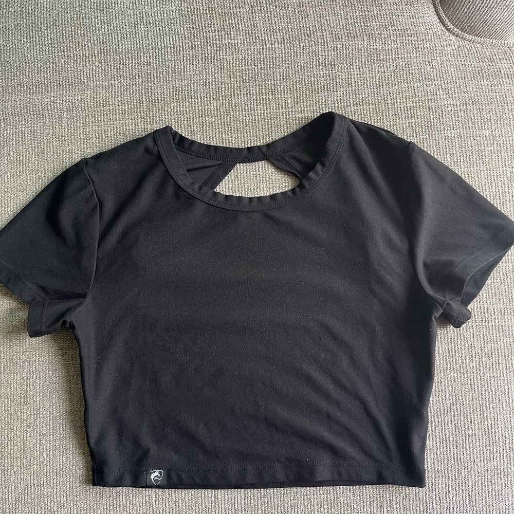 Black Alphalete Crop Top